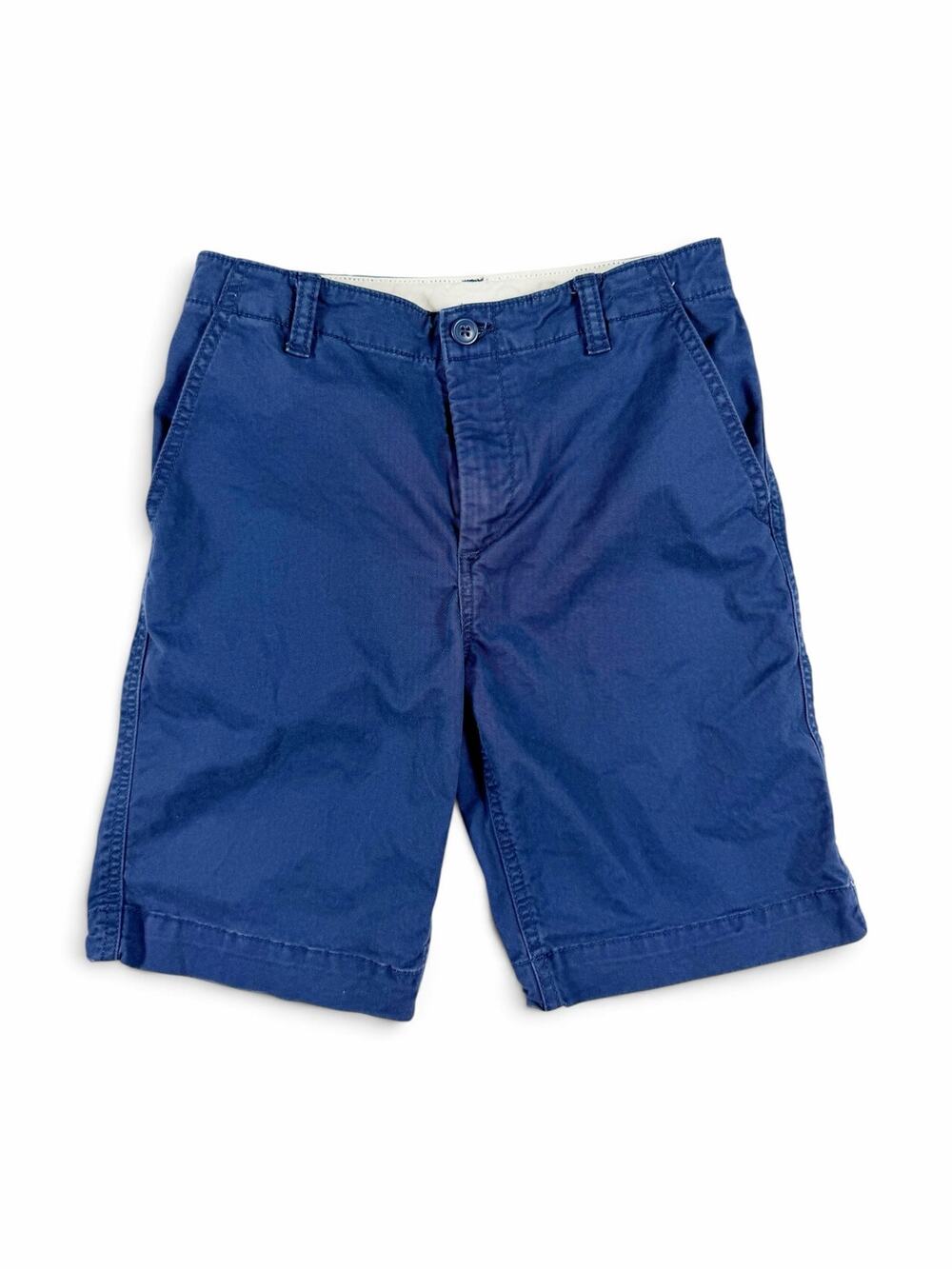 Gap Kids Boys Stretch Chino Shorts Navy Blue Adjustable Waist Size 16 Regular